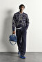 Men's Oversize Skeleton Patterned Crew Neck Knit Sweater - 2