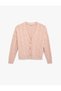 Long Sleeve Buttoned V-Neck Hair Knit Crop Oversize Cardigan - 4