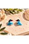 Handmade Murano Glass Masked Blue Parrot Beads (2 Pieces)
