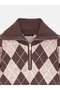 10880 Baklava Patterned Zippered Sweater - 8