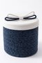 Pearl Series Jute Decorative Basket L Size (30X30 cm) |   Vegan Large Size Home Organizer with Ribbons