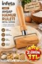 Wooden Dough Roller with Metal Body, Ergonomic Mini Rolling Pin