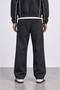 Men's Panda Baggy Sweatpants with Piping Detail, Black - 4