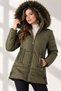 Women's Coat Dark Khaki Z9668