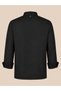 Durable Premium Alpaca Fabric Double-Breasted Women's Chef Jacket Black/White with Stainless Ring Snaps - 2
