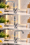 Chrome Mix Corner Spout Bathroom Sink Faucet – Single Handle Swivel Spout Faucet - 5