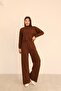 Ribbed Crop Trousers Double Set - 3