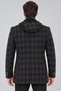 K9532 Men's Coat-Plaid Black-1 - 2