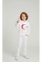 Boys' Ayyildiz Printed Long-Sleeved T-Shirt and White Linen Trousers Set 29 October Republic Day and Special Occasions