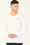 Men's V-Neck Cotton Sweatshirt Set of 2 Black-White T8587 - 4