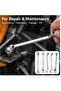 21mm x 23mm Deep Offset Double Box End Wrench, Metric 12-Point Ring Spanner, Heavy Duty Chrome Vanadium Steel Hand Tool for Automotive & Mechanical Repair in Tight Spaces - 4