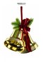 Christmas Ornament Burgundy Velvet Ribbon Double Bell Gold 20 cm - 4