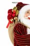 New Year's Santa Claus Velvet with Gold Stripes and Fur Detail Burgundy 45 cm - 4