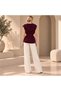 Women's Suede Belted Hooded Knitwear Vest Mta-T67 - 4