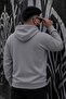 Bery Large Size Men's Hooded Basic Sweatshirt with Two Threaded Kangaroo Pockets - 4