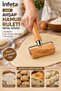 Wooden Dough Roller with Metal Body, Ergonomic Mini Rolling Pin - 2