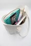 Women's Large Size Leather Charm Detailed Zippered Hand, Arm and Shoulder Bag - 3