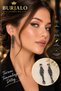 Smoked Color Zircon Stone Classic Model Long Type Women's Bijouterie Earrings (7 cm) 130733