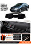 Skoda Octavia (2000-2008) Compatible Glove Box Protection, Glove Box Cover, Glove Box Case - Black-Grey - Sk008