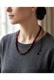 Burgundy Crystal Glass Beaded Steel Tip Adjustable Special Design Women's Necklace