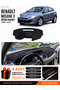 Renault Megane 3 Small Screen (2008-2015) Compatible Glove Box Cover, Glove Box Case - Black-Blue - Re022