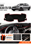 Bmw G30 G31 G38 (2017-2023) Compatible Glove Box Cover, Glove Box Case - Black-Red - Bm008