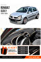 Renault Clio 2 Top Pocketed (2003-2006) Compatible Glove Box Cover, Glove Box Case - Black-Beige - Re008