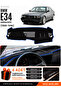 Bmw E34 (1988-1996) Airbag-Free Compatible Glove Box Cover, Glove Box Case - Black-Blue - Bm011