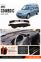 Opel Combo C (2001-2011) Compatible Glove Box Cover, Glove Box Case - Black-Brown - Op007