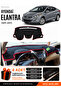 Hyundai Elantra (2011-2017) Compatible Glove Box Cover, Glove Box Case - Black-Red - Hu016