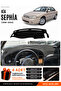 Kia Sephia (1998-2004) Compatible Glove Box Protection, Glove Box Cover, Glove Box Case - Black-Grey - Ki016