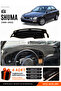 Kia Shuma (1995-2003) Compatible Glove Box Protection, Glove Box Cover, Glove Box Case - Black-Beige - Ki017