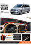 Mercedes Viano W447 (2014-Later) Compatible Torpedo Cover, Torpedo Case - Black-Red - Mb023