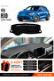 Kia Rio (2019-2024) Compatible Glove Box Protection, Glove Box Cover, Glove Box Case - Black-Grey - Ki014