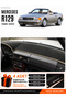 Mercedes R129 (1989-2001) Compatible Glove Box Protection, Glove Box Cover, Glove Box Case - Black-Beige - Mb019