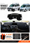 Renault Kangoo 3 (2010-2018) Compatible Glove Box Cover, Glove Box Case - Black-Grey - Re028