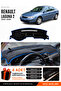 Renault Laguna 2 (2002-2005) Compatible Glove Box Cover, Glove Box Case - Black-Blue - Re033