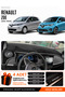 Renault Zoe (2012-2024) Compatible Glove Box Protection, Glove Box Cover, Glove Box Case - Black-Grey - Re051