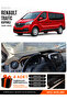 Renault Trafic Covered (2015-2022) Compatible Glove Box Cover, Glove Box Case - Black-Brown - Re048