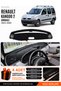 Renault Kangoo 2 with Airbags (2004-2008) Compatible Glove Box Cover, Glove Box Case - Black-Grey - Re027