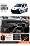 Peugeot Bi̇pper Fully Closed (2007-2020) Compatible Glove Box Cover, Glove Box Case - Black-Grey - Pe019