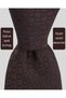 Black Square Patterned Brown Silk Tie – 8 cm Wide - 2