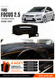 Ford Focus 2.5 Hatchback with Cover (2008-2011) Compatible Dashboard Cover - Black-Brown - Fo011