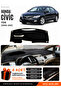 Honda Civic Fd6 (2005-2011) Compatible Dashboard Cover, Dashboard Case - Black-Beige - Ho010