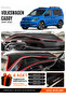 Volkswagen Caddy (2022-2026) Compatible Dashboard Cover, Dashboard Case - Black-Red - Vw004