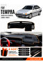 Fiat Tempra (1992-1997) Analog Console Compatible Dashboard Cover - Black-Brown - Fi020