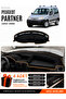 Peugeot Partner (2002-2008) Compatible Glove Box Cover, Glove Box Case - Black-Brown - Pe021