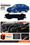 Volkswagen Jetta (2010-2018) Compatible Dashboard Cover, Dashboard Case - Black-Blue - Vw013