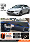 Volvo V40 (2012-2019) Compatible Glove Box Protection, Glove Box Cover, Glove Box Case - Black-Blue - Vo005