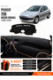 Peugeot 206 Small Screen (1998-2009) Compatible Dashboard Cover - Black-Brown - Pe003